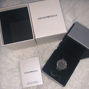 Emporio Armani leather watch